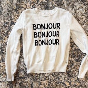 Karl Lagerfeld White Crew Neck Sweater